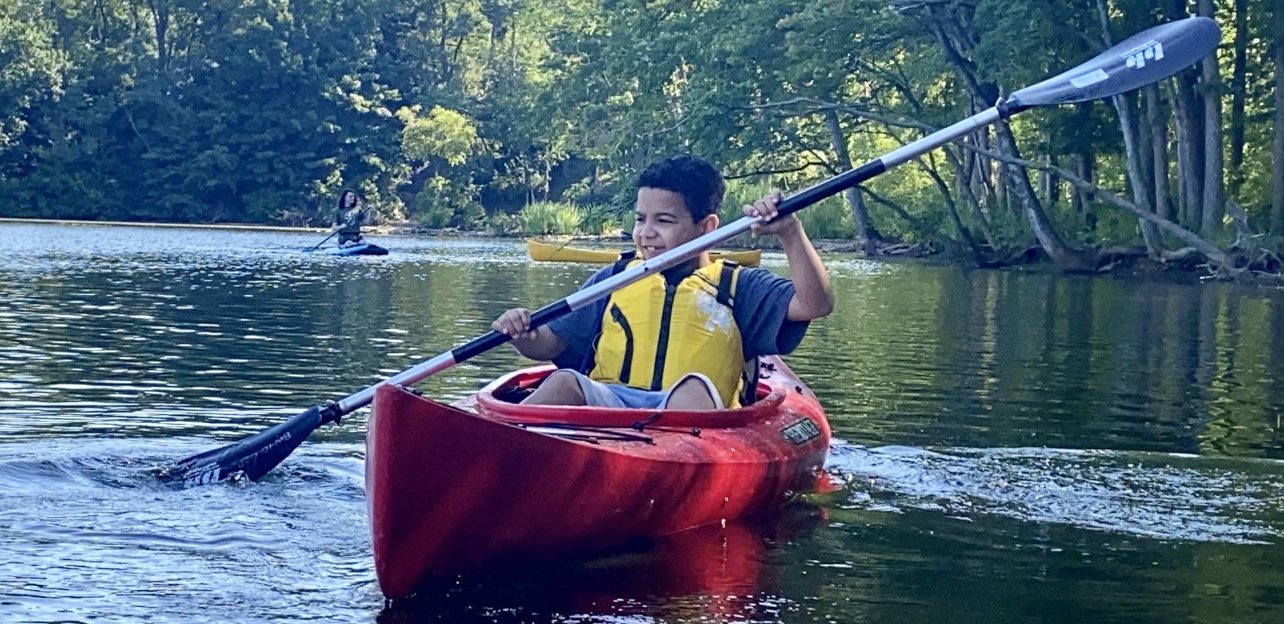 Youth Adventure Happy Kayaker