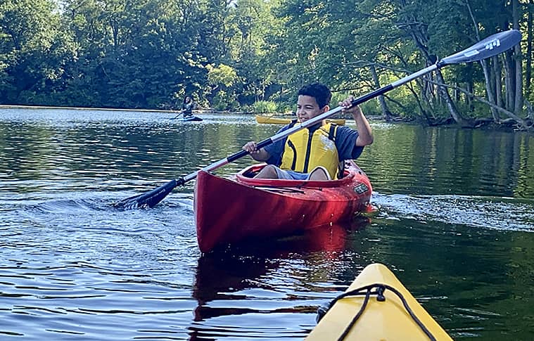 Youth Adventure Camp Kayaker